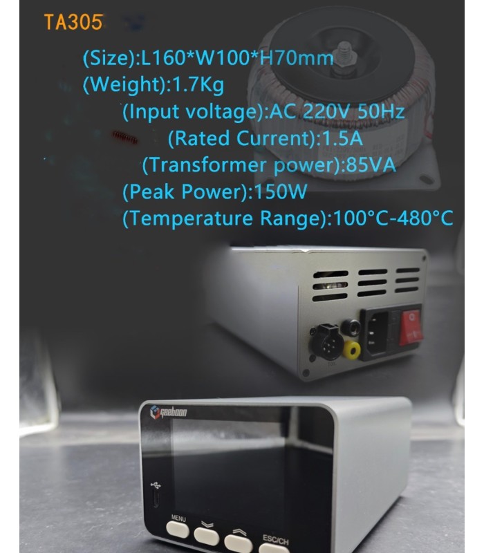 GEEBOON 150W TA305 Linear transformer soldering solder iron station c210 kit