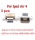 3pcs Apple Ipad Air 4 Air 5 Charging Data Cable Port Connector Usb-C Black