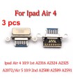 3pcs Apple Ipad Air 4 Air 5 Charging Data Cable Port Connector Usb-C White