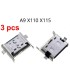 3 pcs Samsung Galaxy Tab A9 X110 X115 Charging Port Type-C Jack Socket Connector