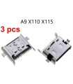 3 pcs Samsung Galaxy Tab A9 X110 X115 Charging Port Type-C Jack Socket Connector