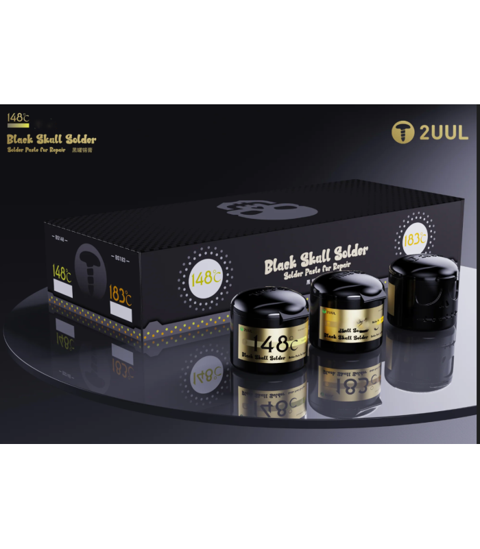 2UUL Black Skull Solder Paste 148℃ degrees for PCB IC PPD Repair reballing 50g