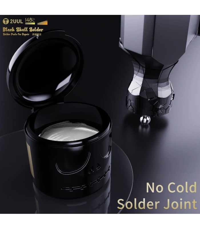 2UUL Black Skull Solder Paste 148℃ degrees for PCB IC PPD Repair reballing 50g