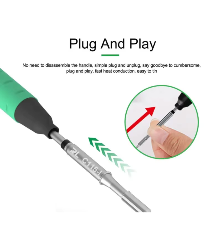 RELIFE C115 IS Conical Soldering Tips Welding Iron Head solder Tip TT115 Handle