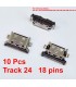 10 pcs Samsung A70 A60 A50 A40 A30 A20 A405 A305 A14 Charging Port 18 pins