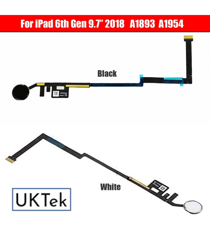BLACK Apple iPad 5 2017 iPad 6 2018 Replacement Home Button Flex Cable