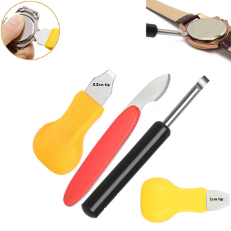 Watch Back Case Opener Repair Tool 4pc Kit Band Strap Remover Battery Change